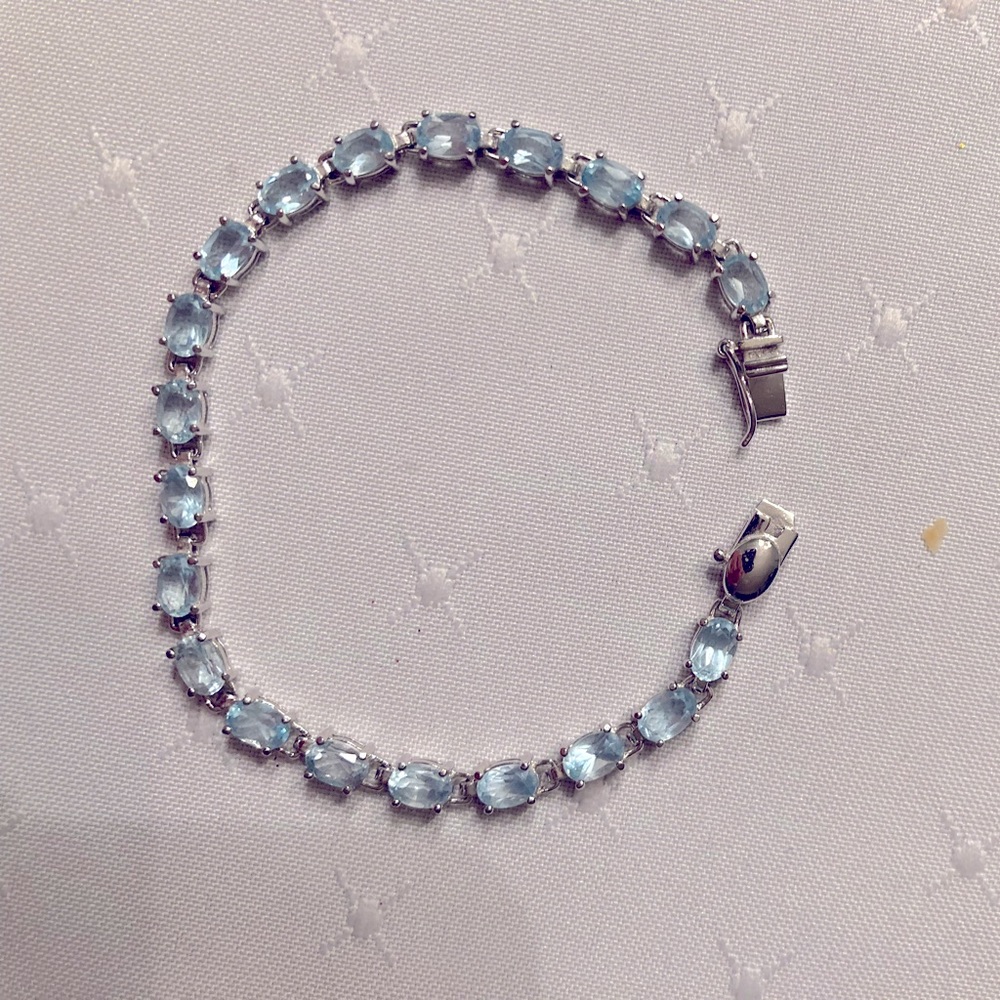 Sterling silver topaz bracelet